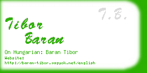 tibor baran business card